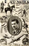 Guerrino Vallar su una cartolina dell'epoca